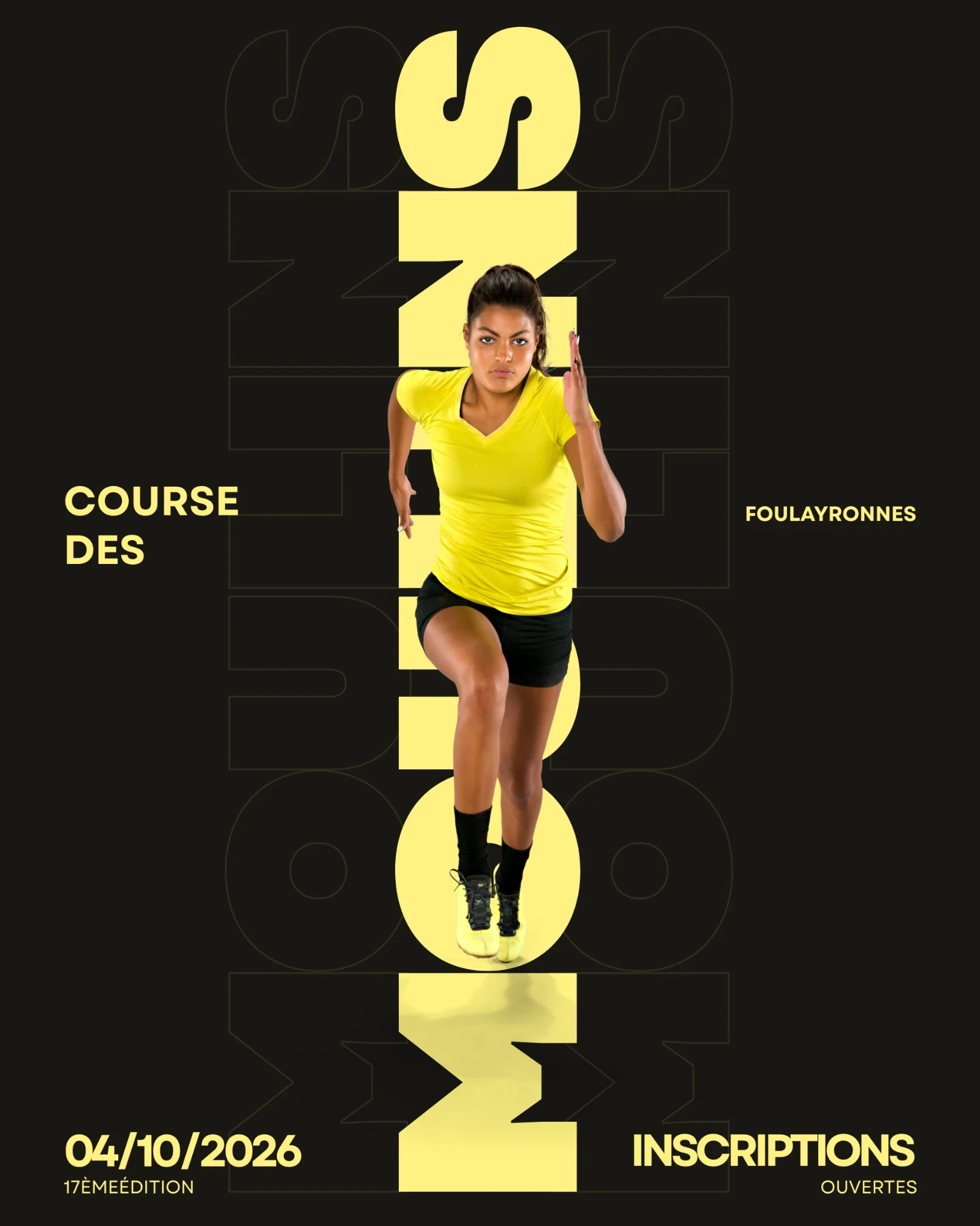 Affiche de la Course des Moulins, 17ème édition à Foulayronnes
