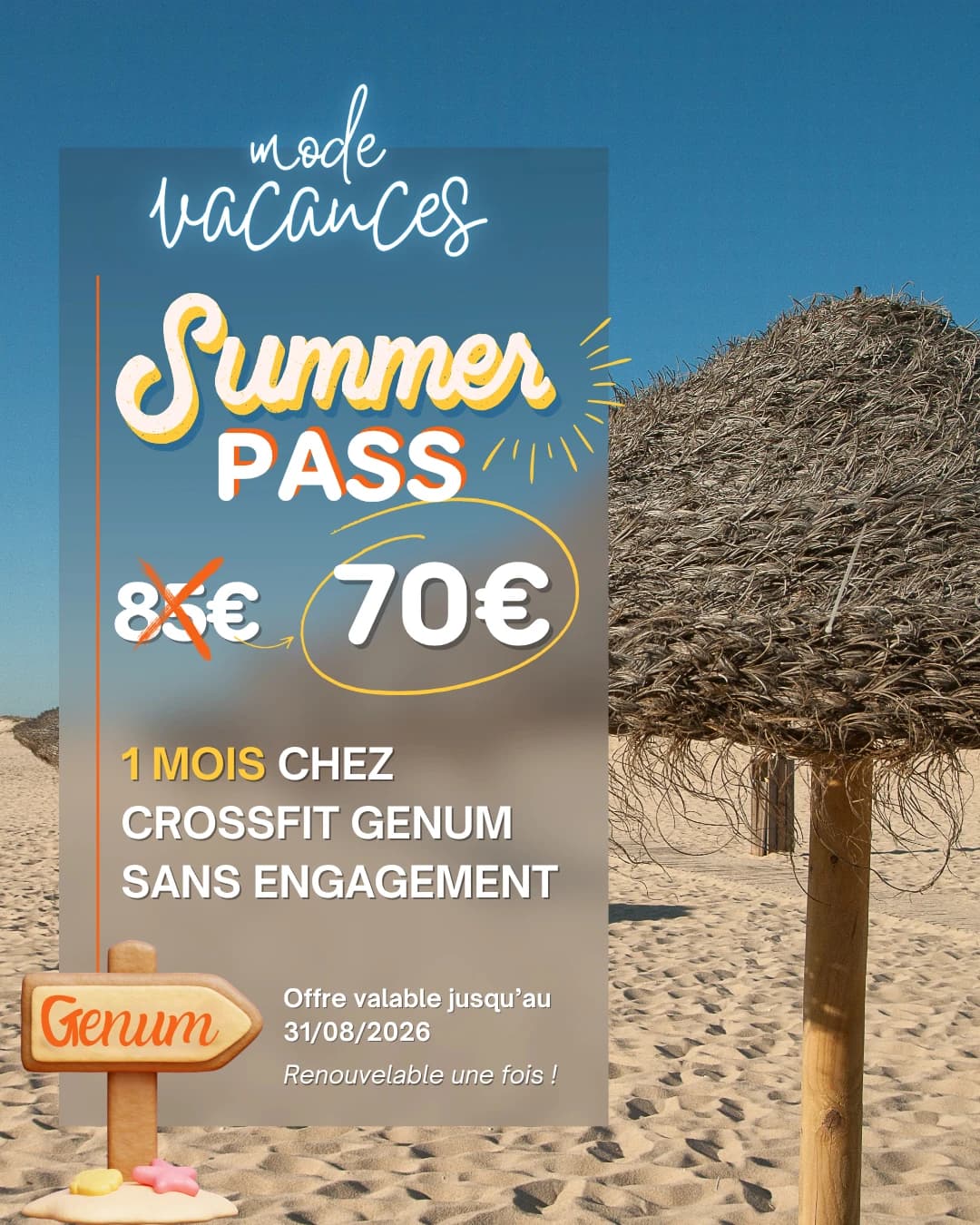 Publication Instagram Summer Pass pour CrossFit Genum