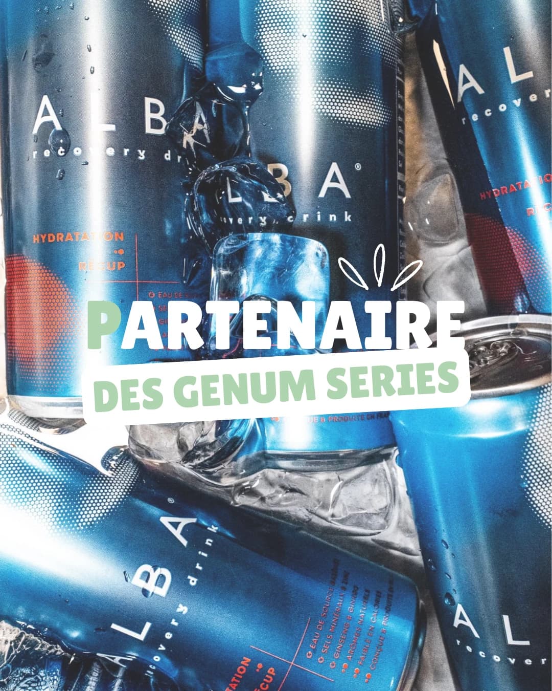 Visuel partenaire des Genum Series pour Alba Recovery Drink