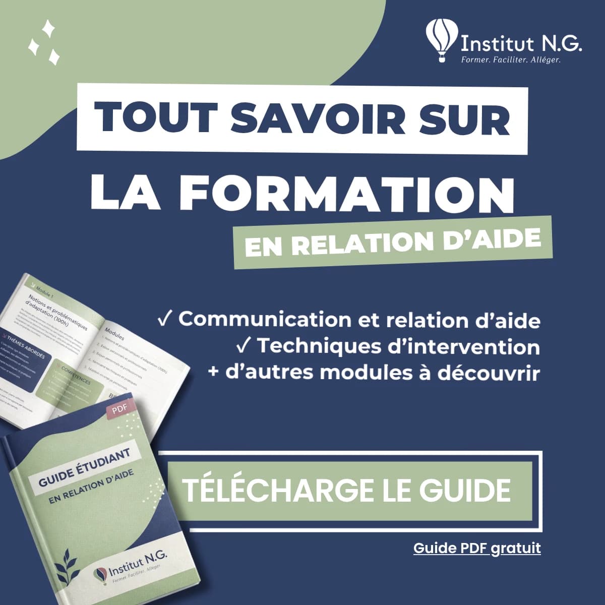 Publication Institut NG sur la formation en relation d'aide