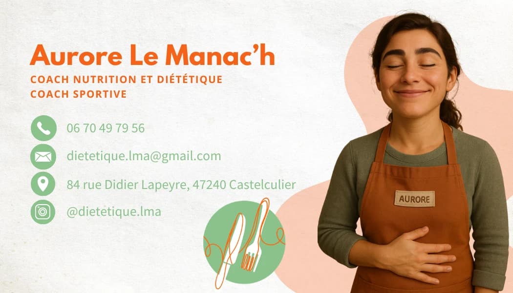 Carte de visite d'Aurore Le Manac'h pour LMA