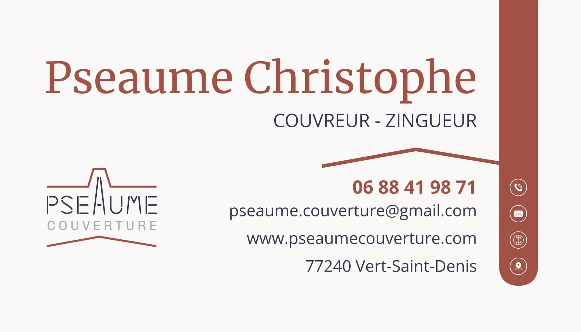 Carte de visite de Pseaume Couverture