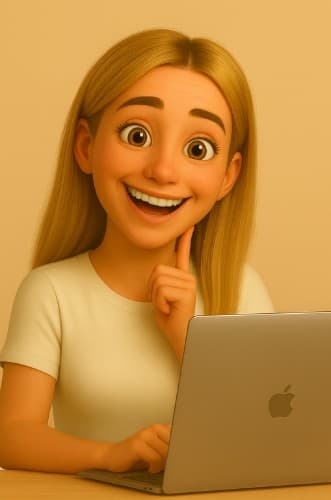 Illustration de Maëlisse, fondatrice de Mae Com'Unique, souriante devant son ordinateur